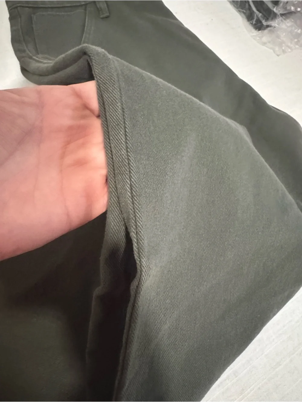 Banana Republic Men's Olive Green Straight Jeans